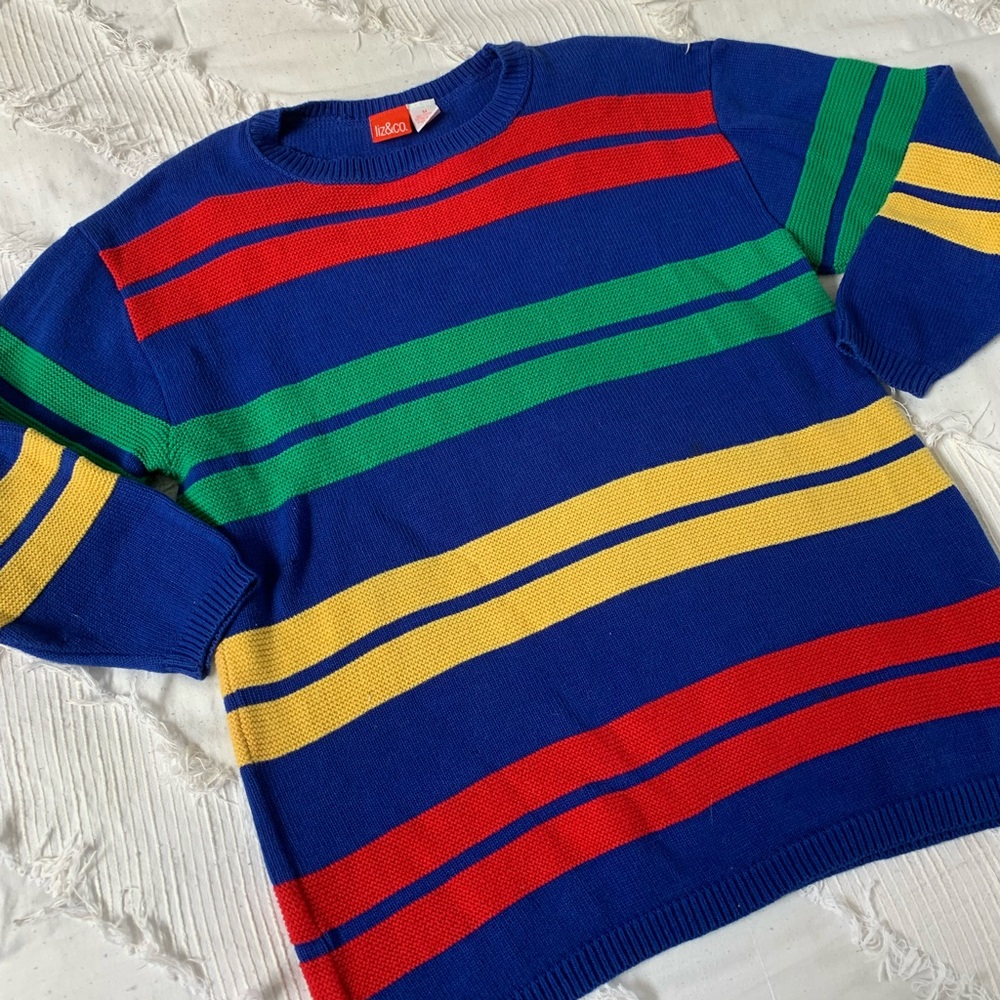 Liz & Co Color Block Sweater